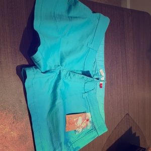 Turquoise shorts